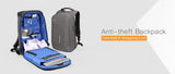 Men Anti-Theft Travel Backpack 13'' 15'' 17'' Laptop Backpack w/USB Charger