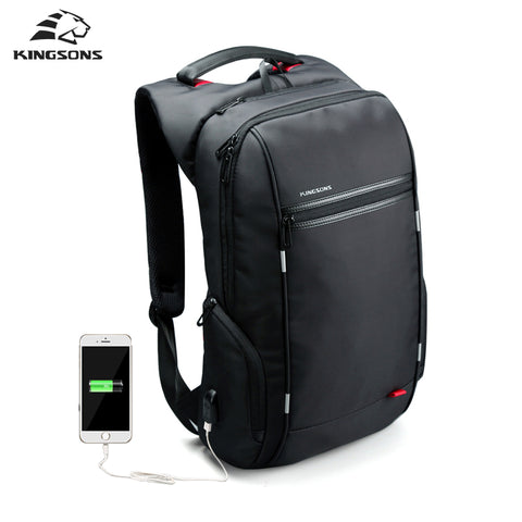 Men Anti-Theft Travel Backpack 13'' 15'' 17'' Laptop Backpack w/USB Charger