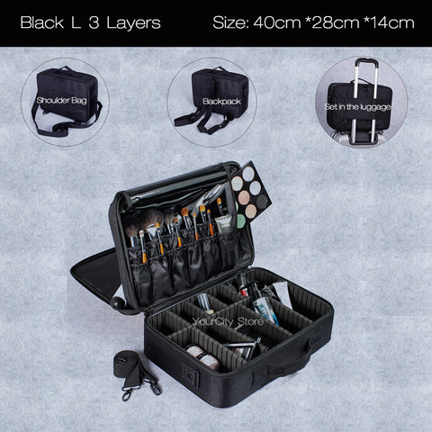 Professional Makeup Travel Organizer for Cosmetics