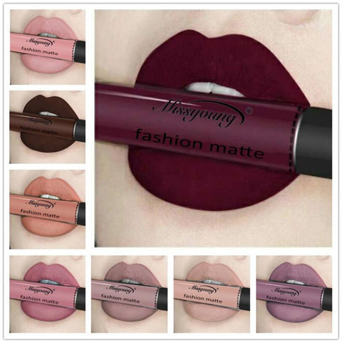 Waterproof Liquid Matte Lipstick, that lasts all day until night without fading.